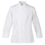 A. Detatchable button long sleeve chef's jacket