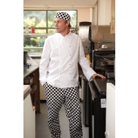 B. Stainless steel press stud chefs jacket long sleeve