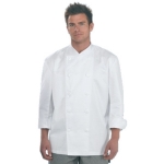 C. Rubber buttons chef jacket long sleeve