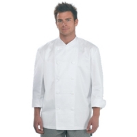 C. Rubber buttons chef jacket long sleeve
