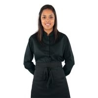 Womens Mandarin Collar Long Sleeve Bar Blouse