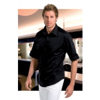 Male Folded Cuff Short Sleeve Bar Shirt