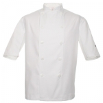 C. Rubber buttons chef jacket short sleeve
