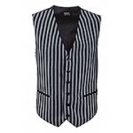 Patterned city stripe waistcoat male