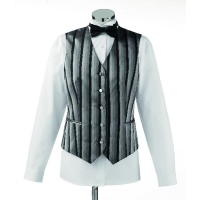 Patterned  silver stripe male waistcoat