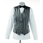 Patterned silver striped ladies waistcoat