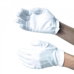 Button cuff cotton gloves