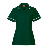 Bottle green round collar tunic
