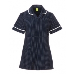 White spotted round collar tunic