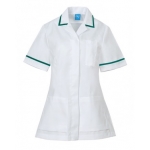 White & bottle Square Collar  Tunic