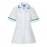 White & bottle Square Collar  Tunic