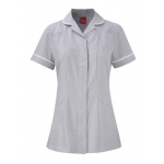 Grey stripe round collar tunic