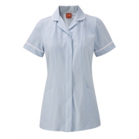 Light blue stripe round collar tunic