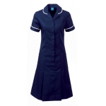 Navy blue round collar dress