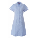 Sky blue round collar dress