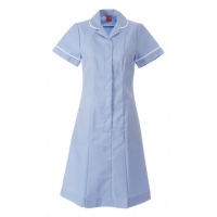 Sky blue round collar dress