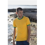 Male short sleeve T Shirt with contrast collar