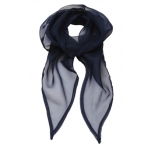 Navy Chiffon Scarf