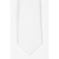 White Skinny 5cm satin tie