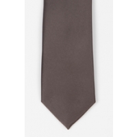 Brown Skinny 5cm satin tie