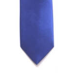 MID BLUE 8cm satin tie