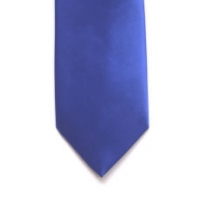 MID BLUE 8cm satin tie