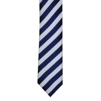 Navy and white 6cm skinny tie