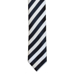 Black and white 6cm skinny tie