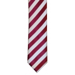 Purple and white 6cm skinny tie