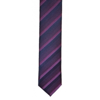 Wine 6cm striped tie
