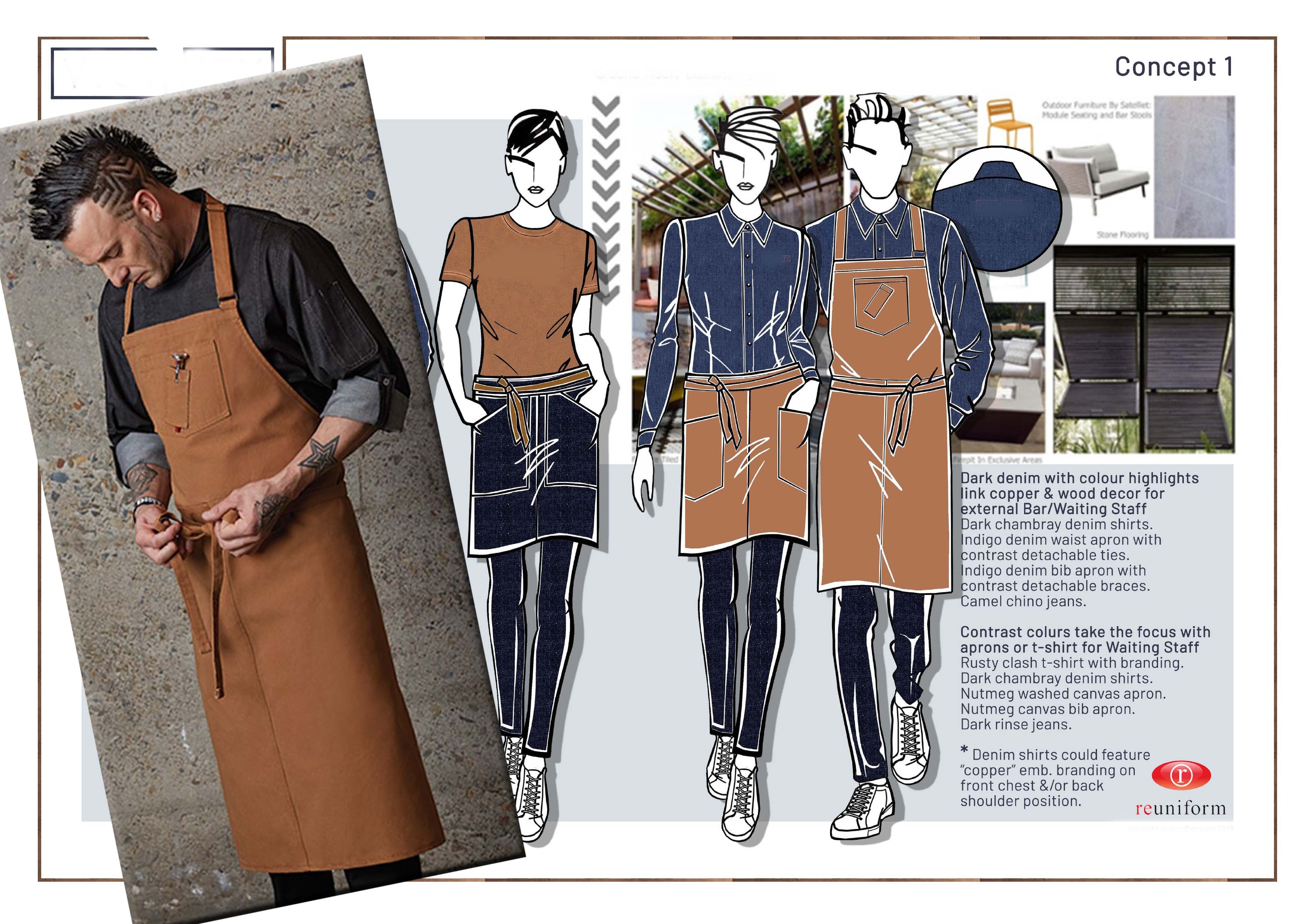 reuniform concept boards for new London city restaurant